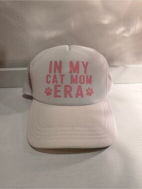 Cat Mom Trucker Hat - Pink "In My Cat Mom Era"